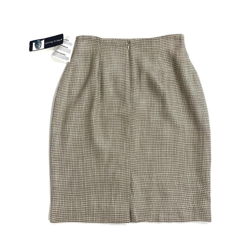 Rena Rowan Women’s Size 4 Small Brown Beige Tweed Vintage Pencil Skirt NWT - Picture 7 of 11